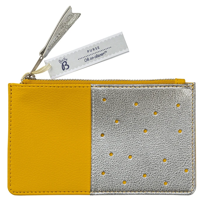 Busy B / Peněženka s kapsičkami Yellow Silver