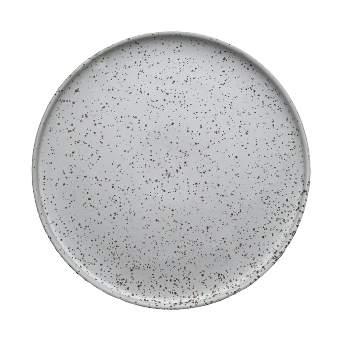 OYOY / Porcelánový talíř Inka White/Brown 26 cm