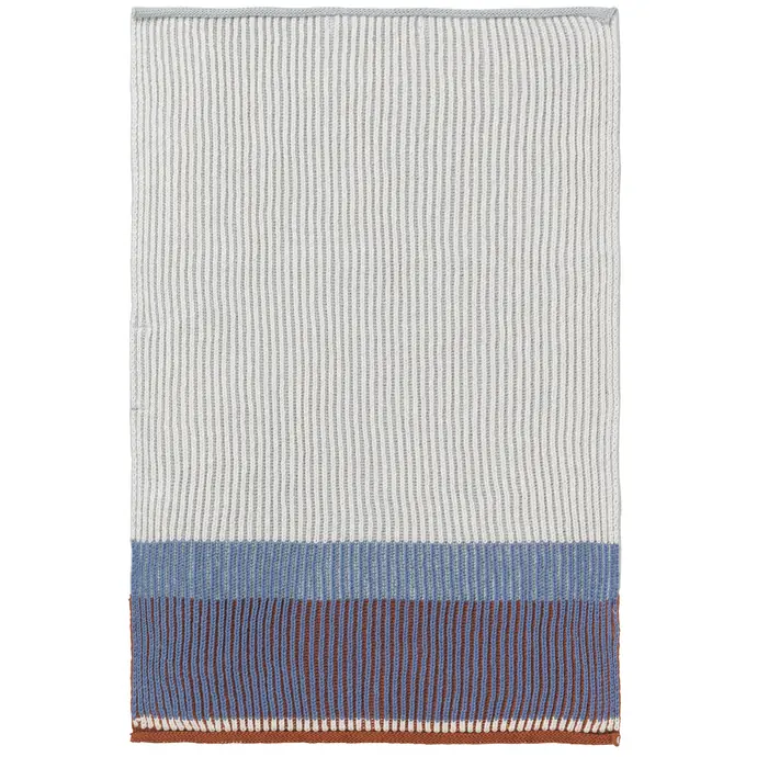 Ferm Living / Pletená utěrka Akin Dull blue