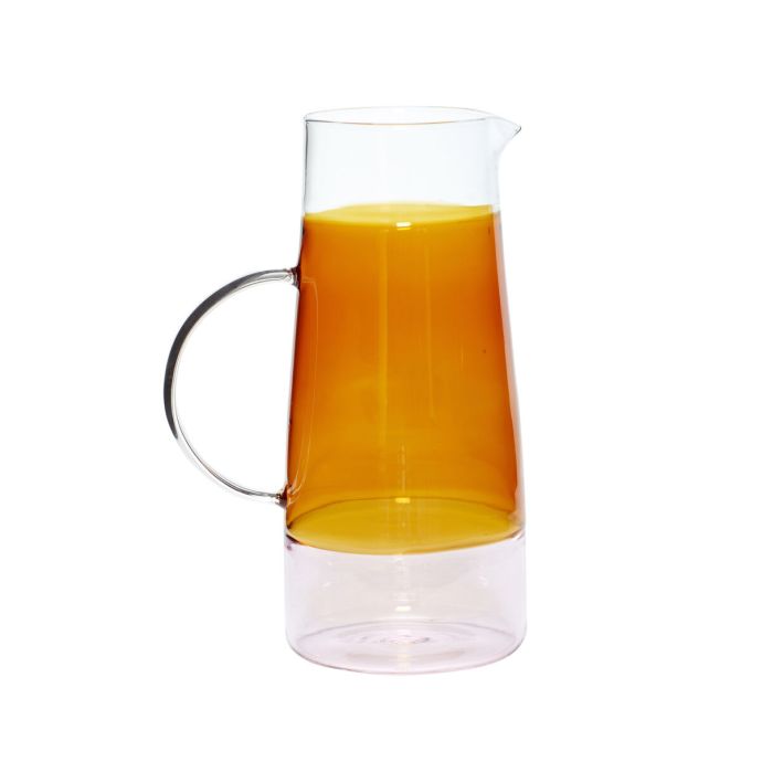 Hübsch / Skleněný džbán Clear/Amber/Pink 1,3 l