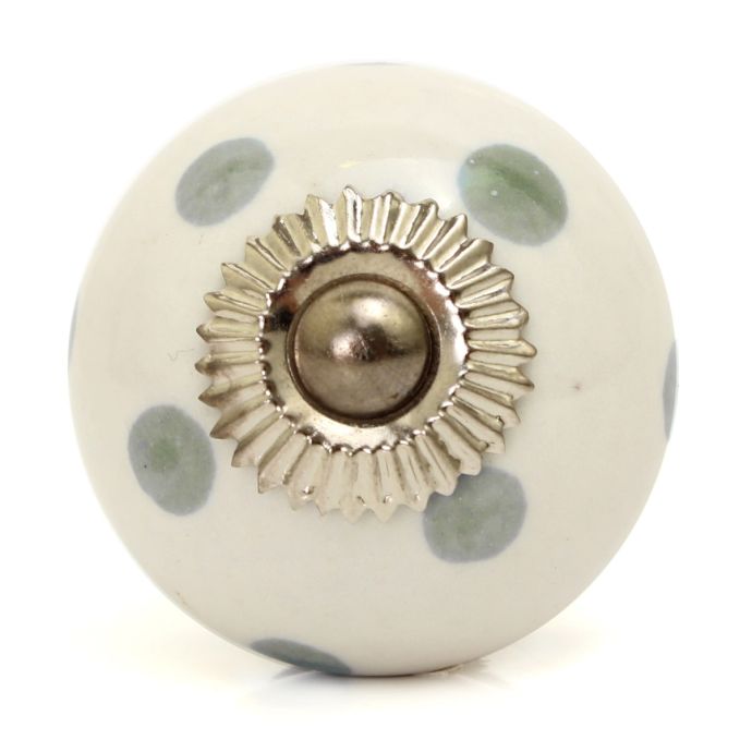 La finesse / Porcelánová úchytka Grey dots