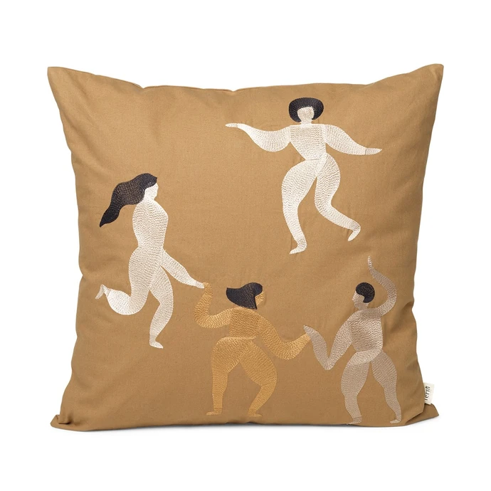 ferm LIVING / Bavlněný polštář Free Cushion Sugar Kelp 50 x 50 cm