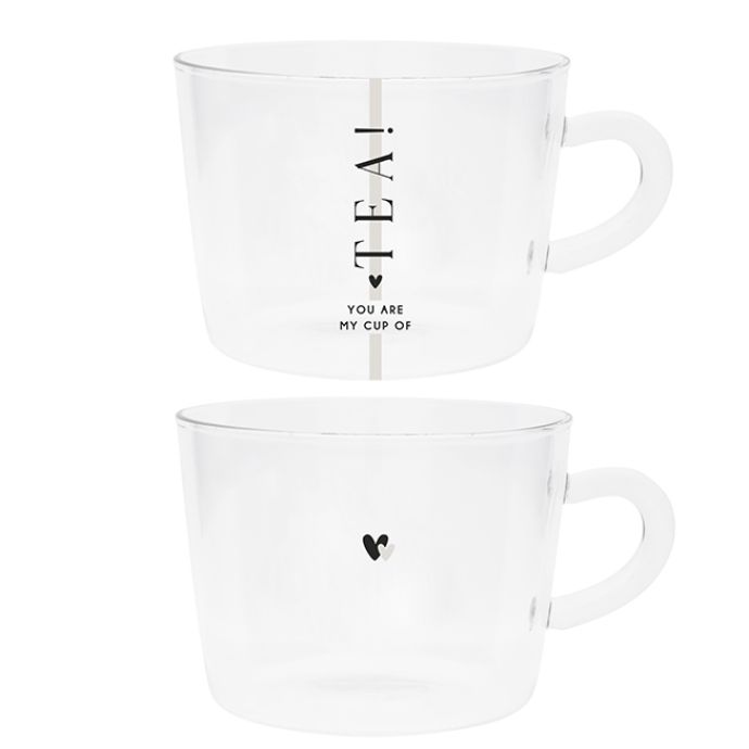 Bastion Collections / Sklenený hrnček Tea/Hearts 300 ml