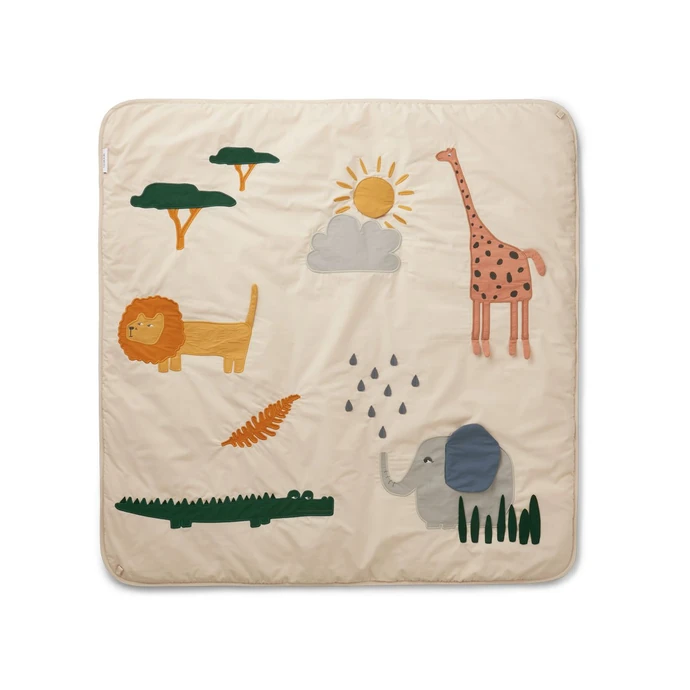 LIEWOOD / Hrací deka pro děti Glenn Safari Sandy  - 110×110 cm