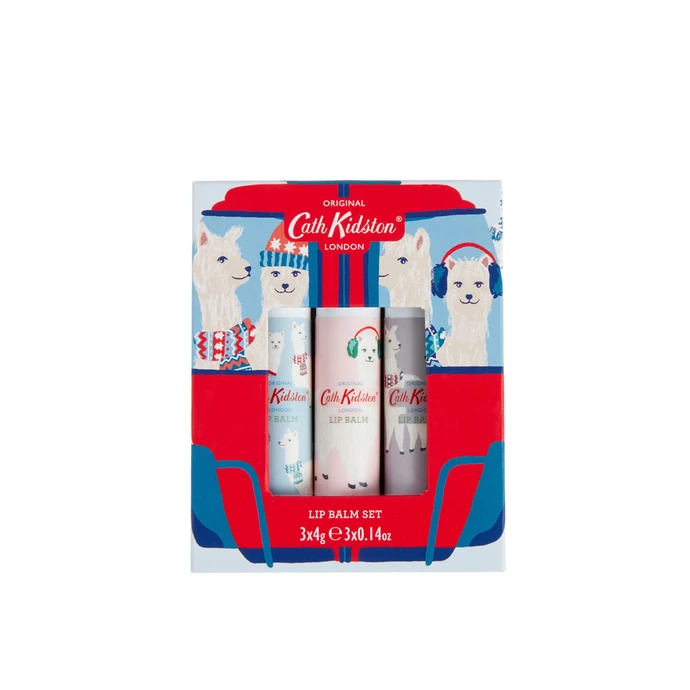 Cath Kidston / Sada balzámů na rty Alpacas - 3x4g