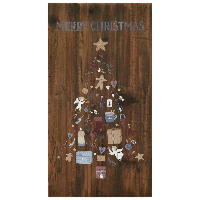 IB LAURSEN / Dřevěná cedule Merry Christmas 34×65 cm