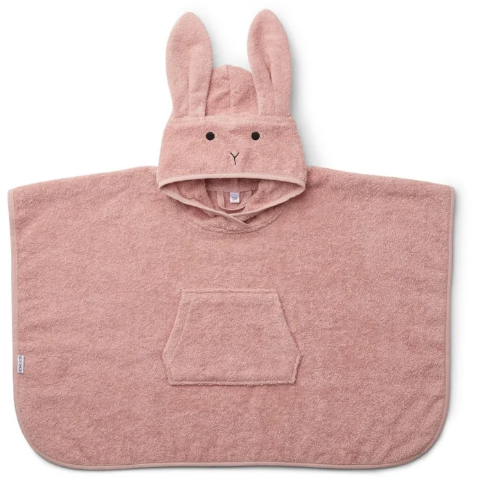 LIEWOOD / Dětské poncho Orla Rabbit Rose 4 - 6 let