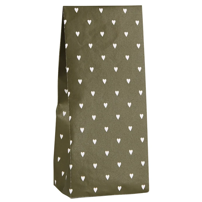 Ib Laursen / Papierové vrecko Olive and Hearts 22,5cm