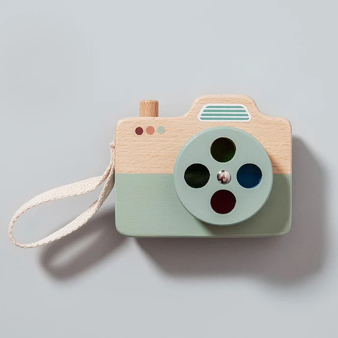 PETIT MONKEY / Dřevěný dětský fotoaparát Mint
