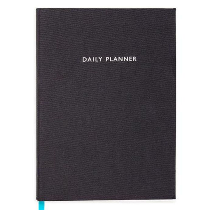 Ohh Deer / Nedatovaný diář Linen Black Daily Planner