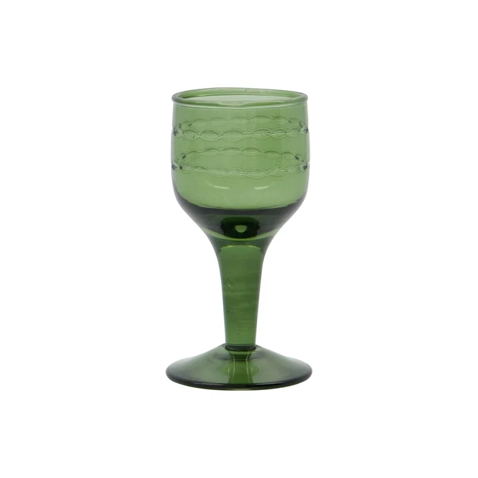 House Doctor / Likérová sklenička Vintage Green 50 ml