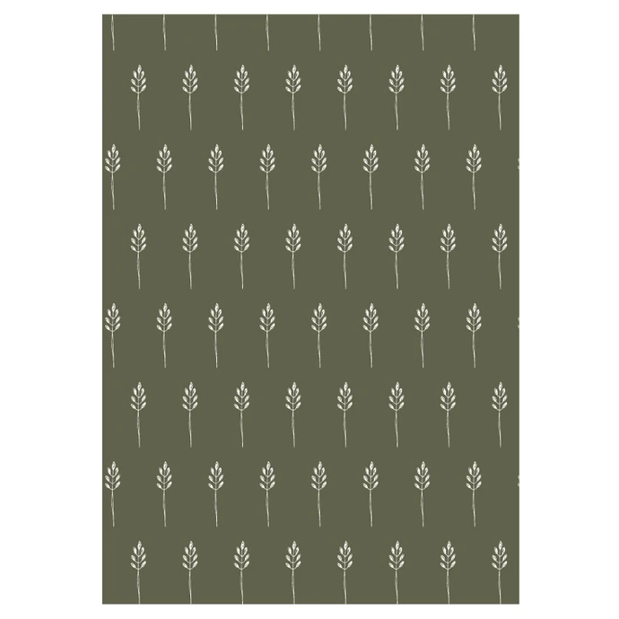 Ib Laursen / Balicí papír Wild Wheat Autumn green - 10 m