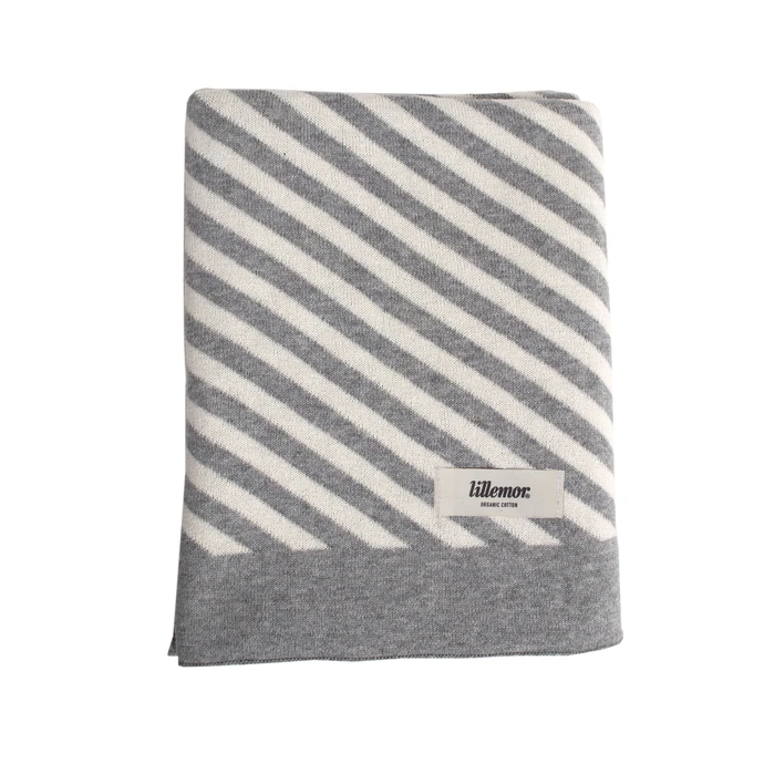 EEF lillemor / Dětská deka z organické bavlny Grey Stripes 100x80cm