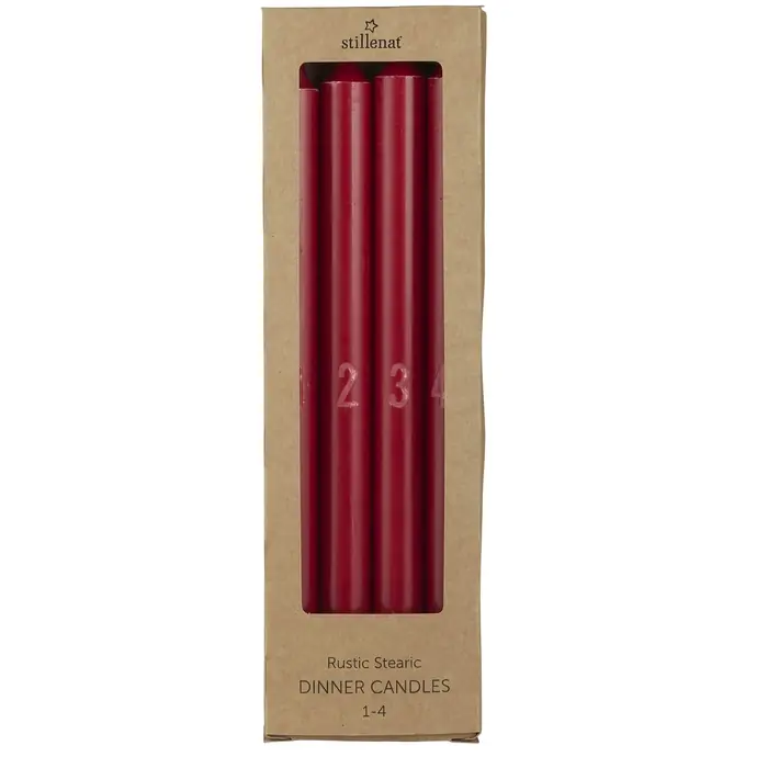 Ib Laursen / Adventní svíčky 1-4 Red – set 4 ks