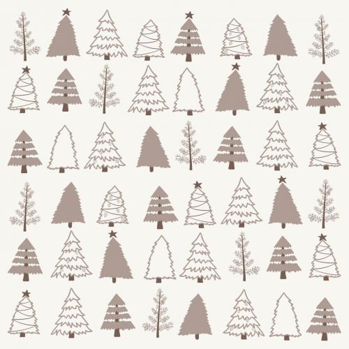 IB LAURSEN / Papírové ubrousky Christmas Trees