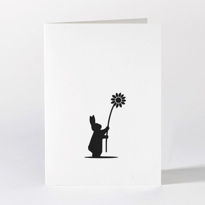HAM / Čierno-biele prianie Flower Giving Rabbit