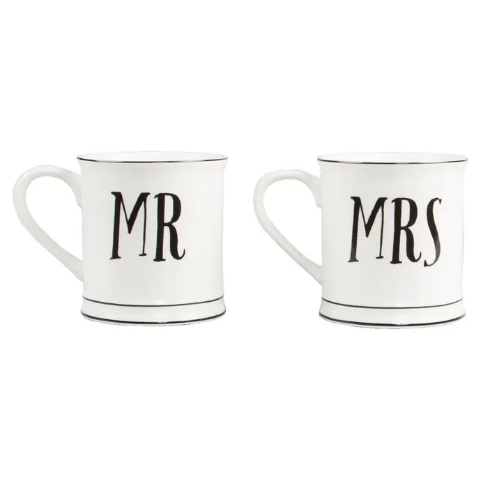 sass & belle / Porcelánový hrnček Mr & Mrs 350 ml