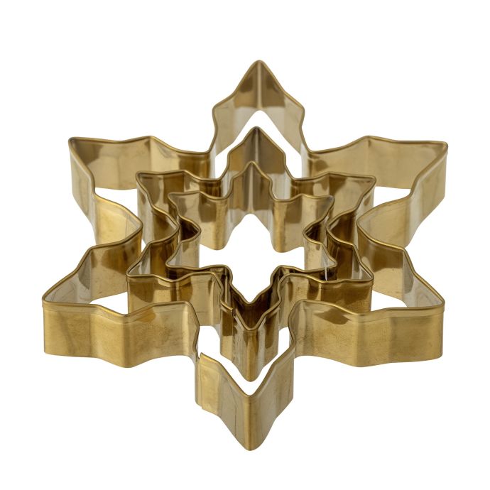 Bloomingville / Nerezové vykrajovačky Cailie Gold Star - set 3 ks