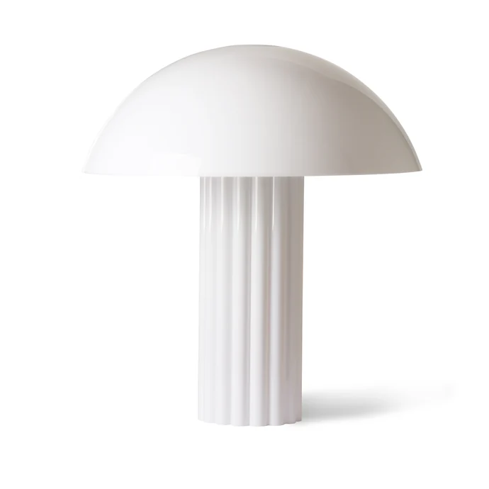 HK living / Stolná lampa Acrylic Cupola White 61 cm