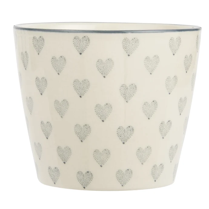 Ib Laursen / Latte cup Grey Heart 300ml