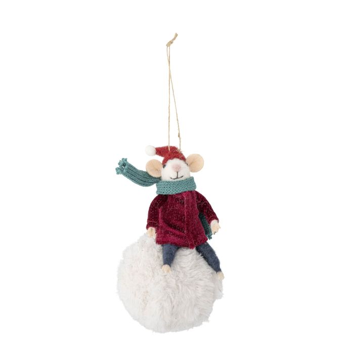 Bloomingville / Vianočná ozdoba Myška Peo Red Wool