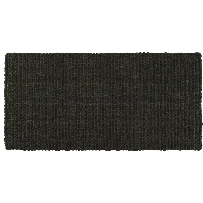 IB LAURSEN / Jutová rohožka Rubber Black 120x60 cm