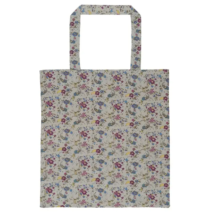 IB LAURSEN / Bavlněná taška Grey Flowers