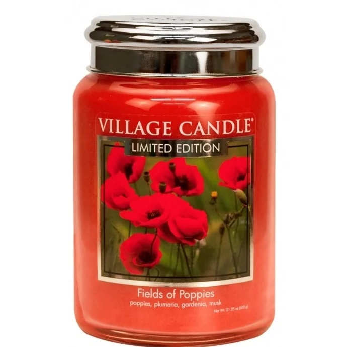 VILLAGE CANDLE / Sviečka Village Candle - Fields of Poppies 602g