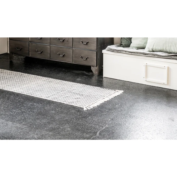IB LAURSEN / Bavlněný koberec Black/white 60x180