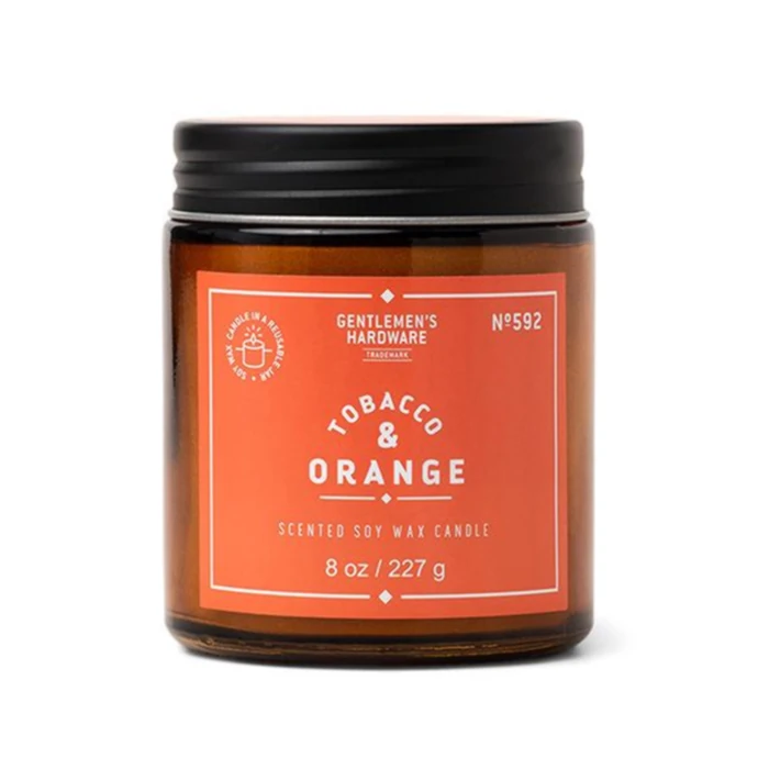 GENTLEMEN'S HARDWARE / Vonná sviečka v skle Tobacco & Orange 227 g