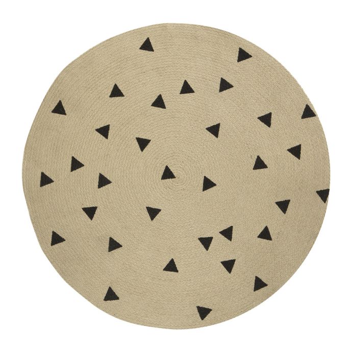 ferm LIVING / Jutový koberec Triangles Small Ø100 cm
