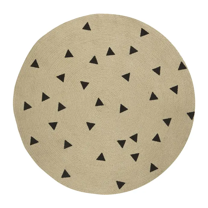 ferm LIVING / Jutový koberec Triangles Small Ø 100 cm