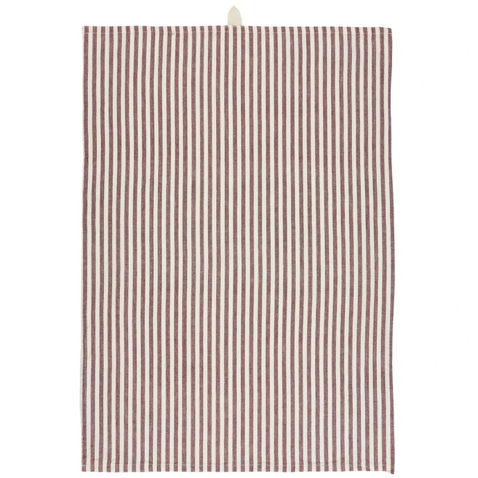 IB LAURSEN / Bavlnená utierka Red Stripes 50×70 cm