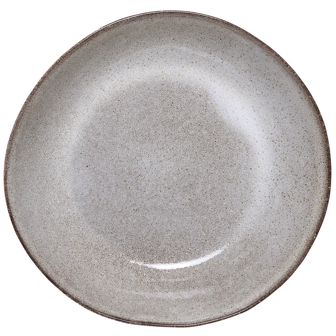 Bloomingville / Hluboký keramický talíř Sandrine Light Grey 22 cm