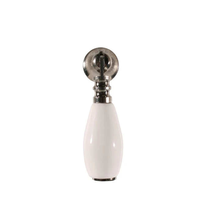 La finesse / Porcelánová úchytka - visící White/Silver
