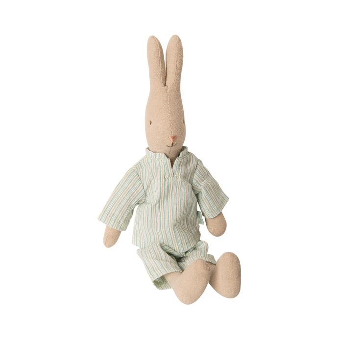 Maileg / Látkový zajíc v pyžamu Rabbit Size 1 Green