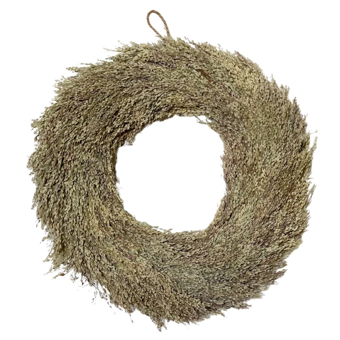 Chic Antique / Prírodný veniec zo sušenej trávy 35 cm