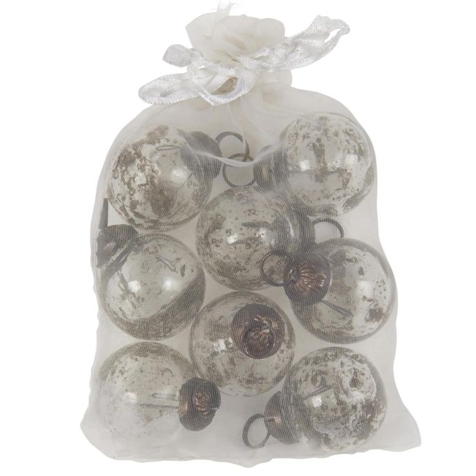IB LAURSEN / Vianočná ozdoba Pebbled Glass Clear - set 8 ks