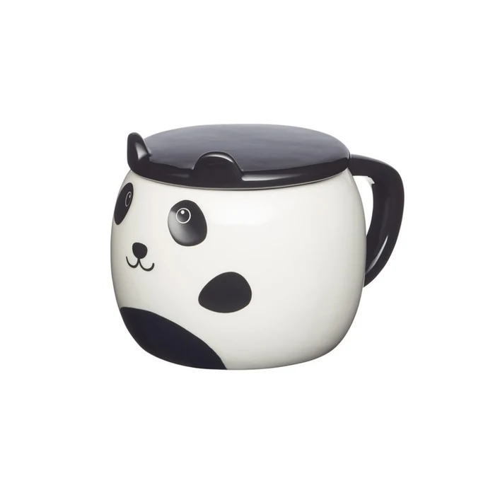 Kitchen Craft / Keramický hrneček s víčkem Panda 550 ml