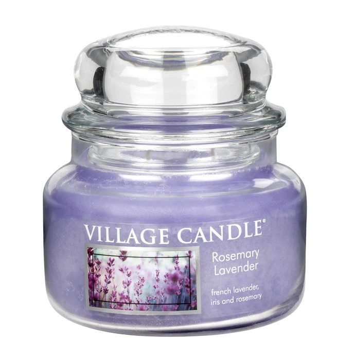 VILLAGE CANDLE / Svíčka ve skle Rosemary Lavender - malá