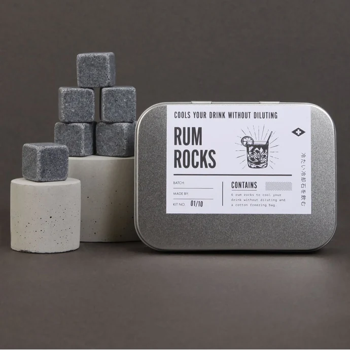 Men's Society / Chladící kameny do nápojů Rum Rocks - 6 ks
