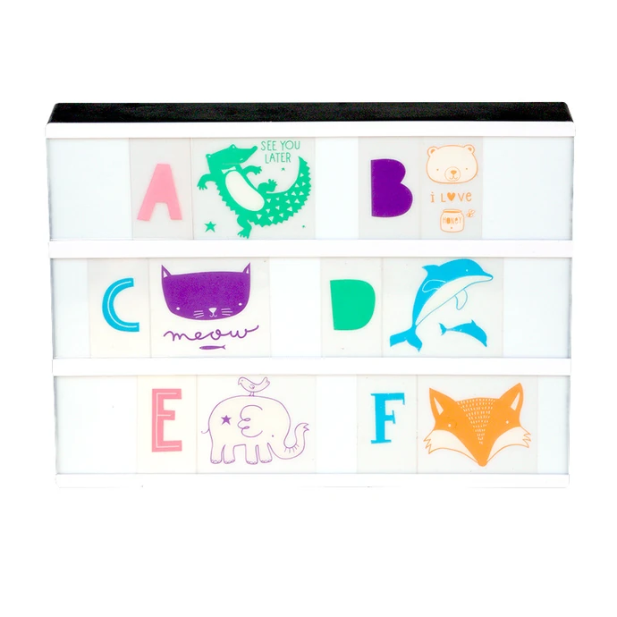 A Little Lovely Company / Set obrázkov a písmenok pre Lightbox ABC Pastel