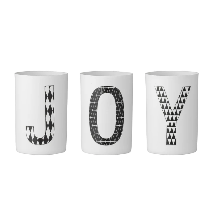 Bloomingville / Porcelánové svietniky JOY - set 3 ks
