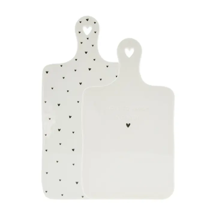 Bastion Collections / Keramické prkénko White/Black Heart