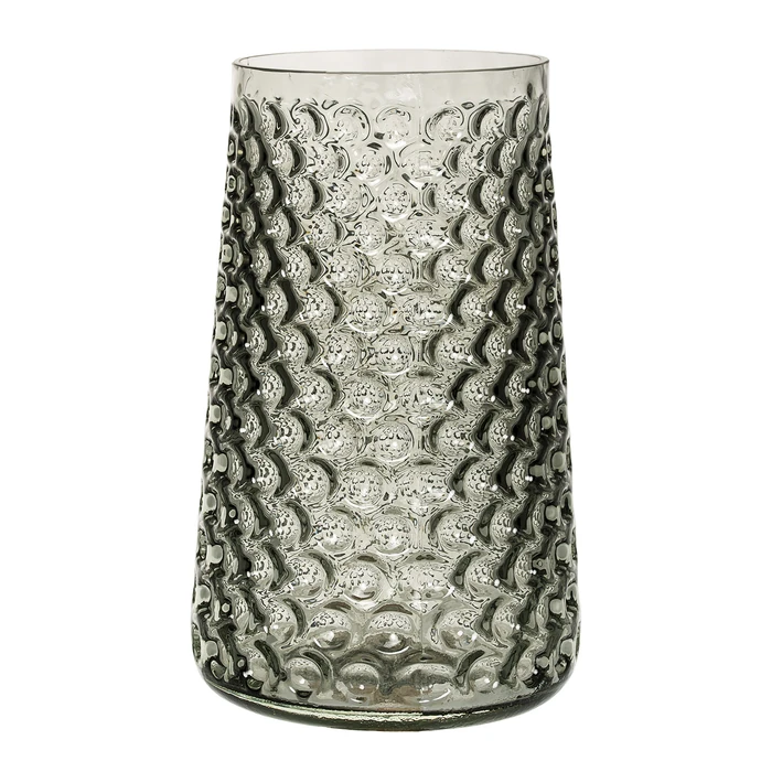 Bloomingville / Foukaná váza Smokey grey 31 cm
