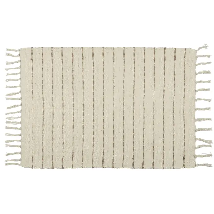 IB LAURSEN / Bavlnený koberček Cream Stripes 60x90cm