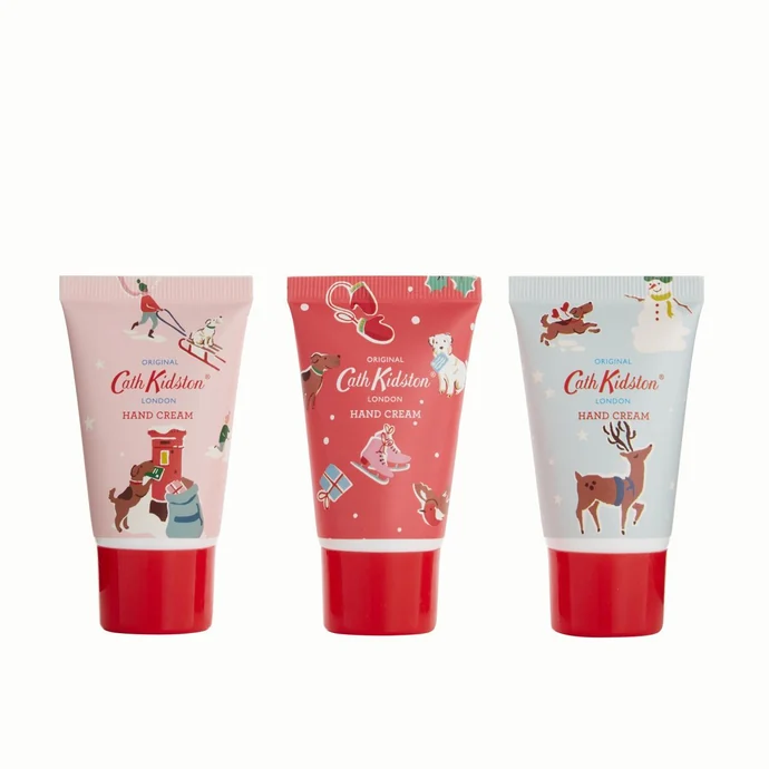 Cath Kidston / Sada mini krémů na ruce Christmas Village - 3x30 ml