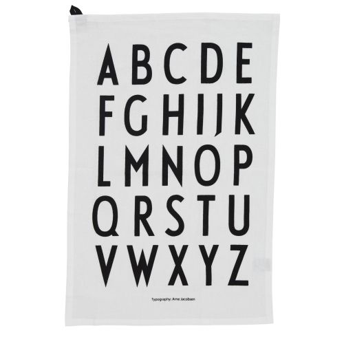 DESIGN LETTERS / Bavlnená utierka Design Letters White - set 2ks