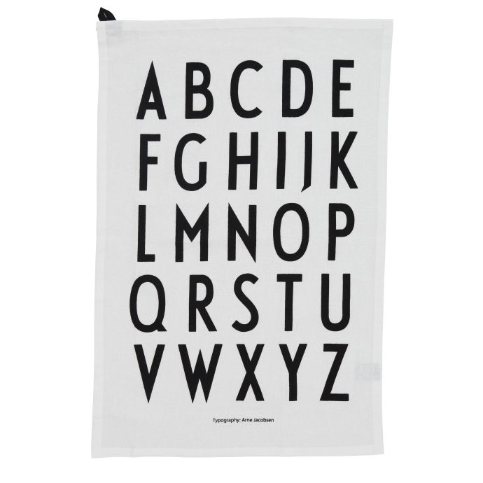 DESIGN LETTERS / Bavlněná utěrka Design Letters White - set 2 ks