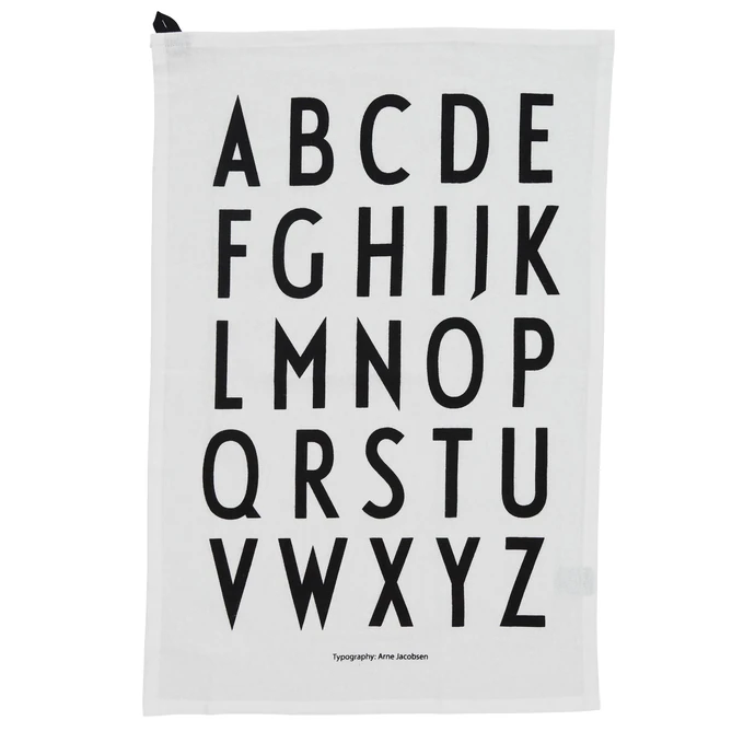 DESIGN LETTERS / Bavlnená utierka Design Letters White - set 2 ks